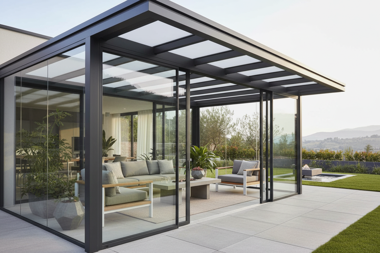 Glasschiebewand Modell Matrix