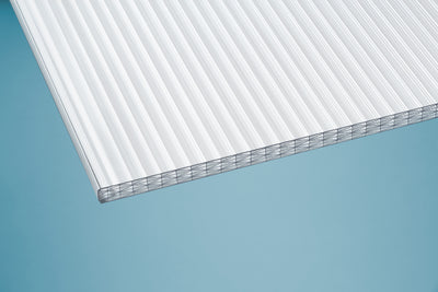 25 mm Polycarbonat Hohlkammerplatten sun stop in opal-weiß