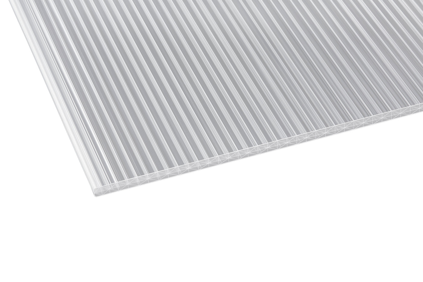 16 mm Polycarbonat Hohlkammerplatten X-Struktur in KLAR oder OPAL