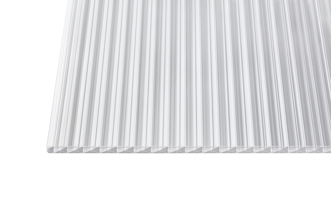 16 mm Polycarbonat Hohlkammerplatten X-Struktur in KLAR oder OPAL