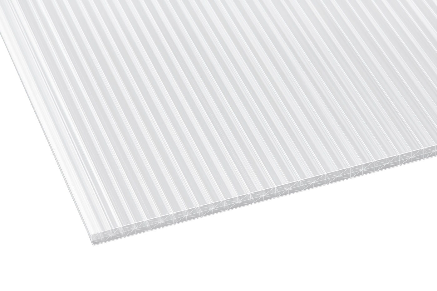 16 mm Polycarbonat Hohlkammerplatten X-Struktur in KLAR oder OPAL