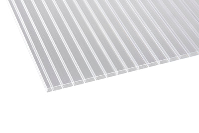 16 mm Polycarbonat Hohlkammerplatten esthetics mit breiteren Kammern in KLAR oder GRAPHIT