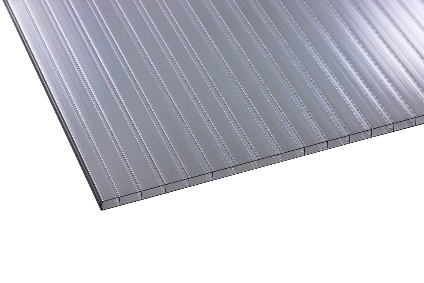 16 mm Polycarbonat Hohlkammerplatten esthetics mit breiteren Kammern in KLAR oder GRAPHIT