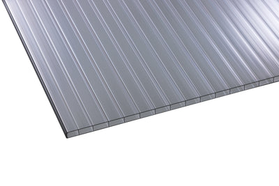 16 mm Polycarbonat Hohlkammerplatten esthetics mit breiteren Kammern in KLAR oder GRAPHIT