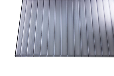 16 mm Polycarbonat Hohlkammerplatten esthetics mit breiteren Kammern in KLAR oder GRAPHIT
