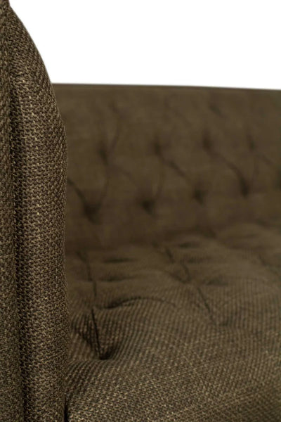 Sofa Dreisitzer Troia green mit Chesterfield Steppung