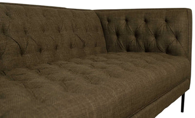 Sofa Dreisitzer Troia green mit Chesterfield Steppung
