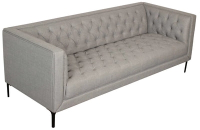 Sofa Dreisitzer Troia light grey mit Chesterfield Steppung