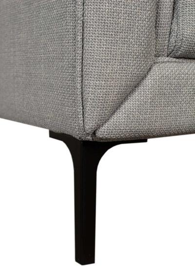 Sofa Dreisitzer Troia light grey mit Chesterfield Steppung