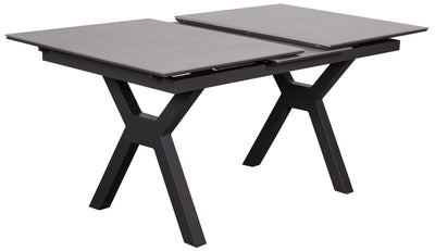 SET / Hammond Ausziehtisch 160/210 x 90 cm + Montana Diningstapelsessel Rope mit Teakarmlehne