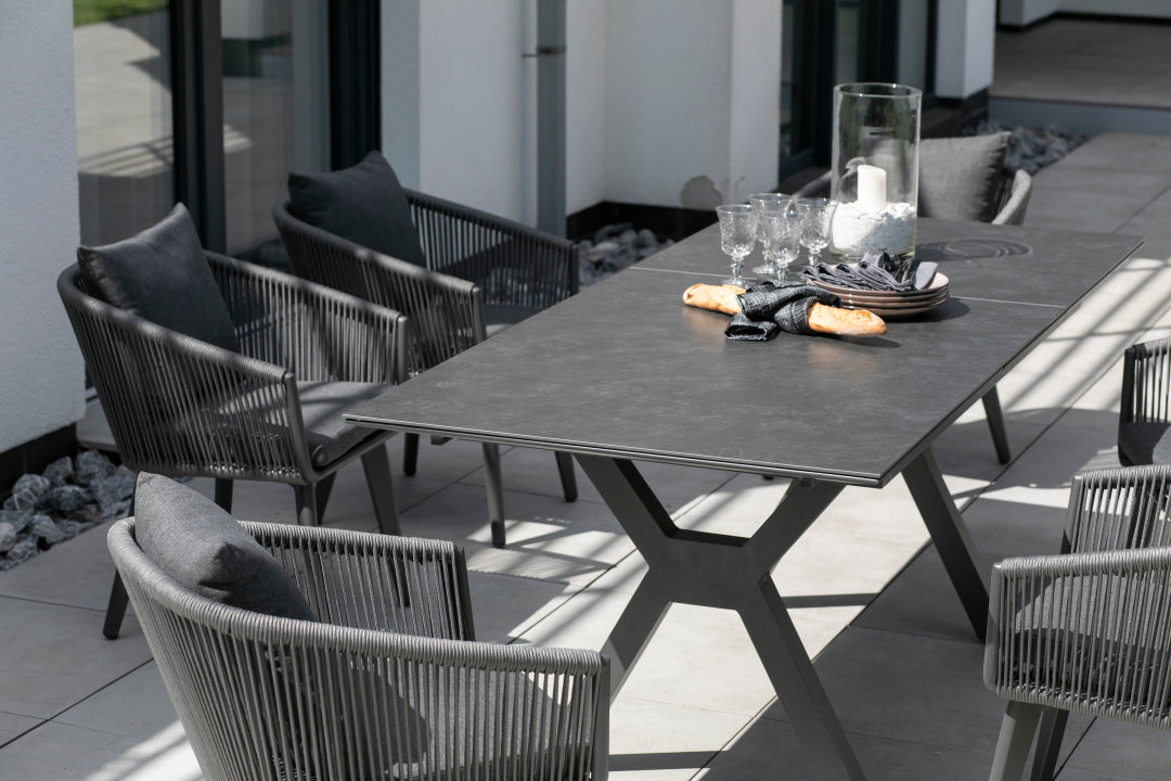 Brescia Diningsessel Rope 7 mm rund dark grey