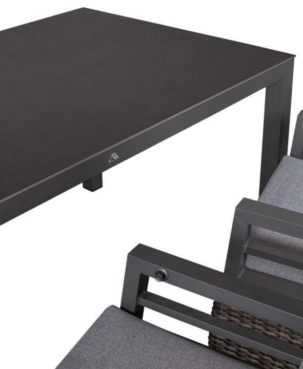 Dakota Tisch 160 x 90 cm dark grey