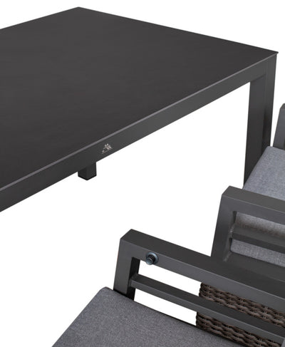 Dakota Tisch 160 x 90 cm dark grey