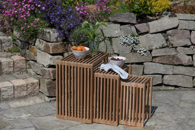 Woodie Beistelltisch 3er Set eckig