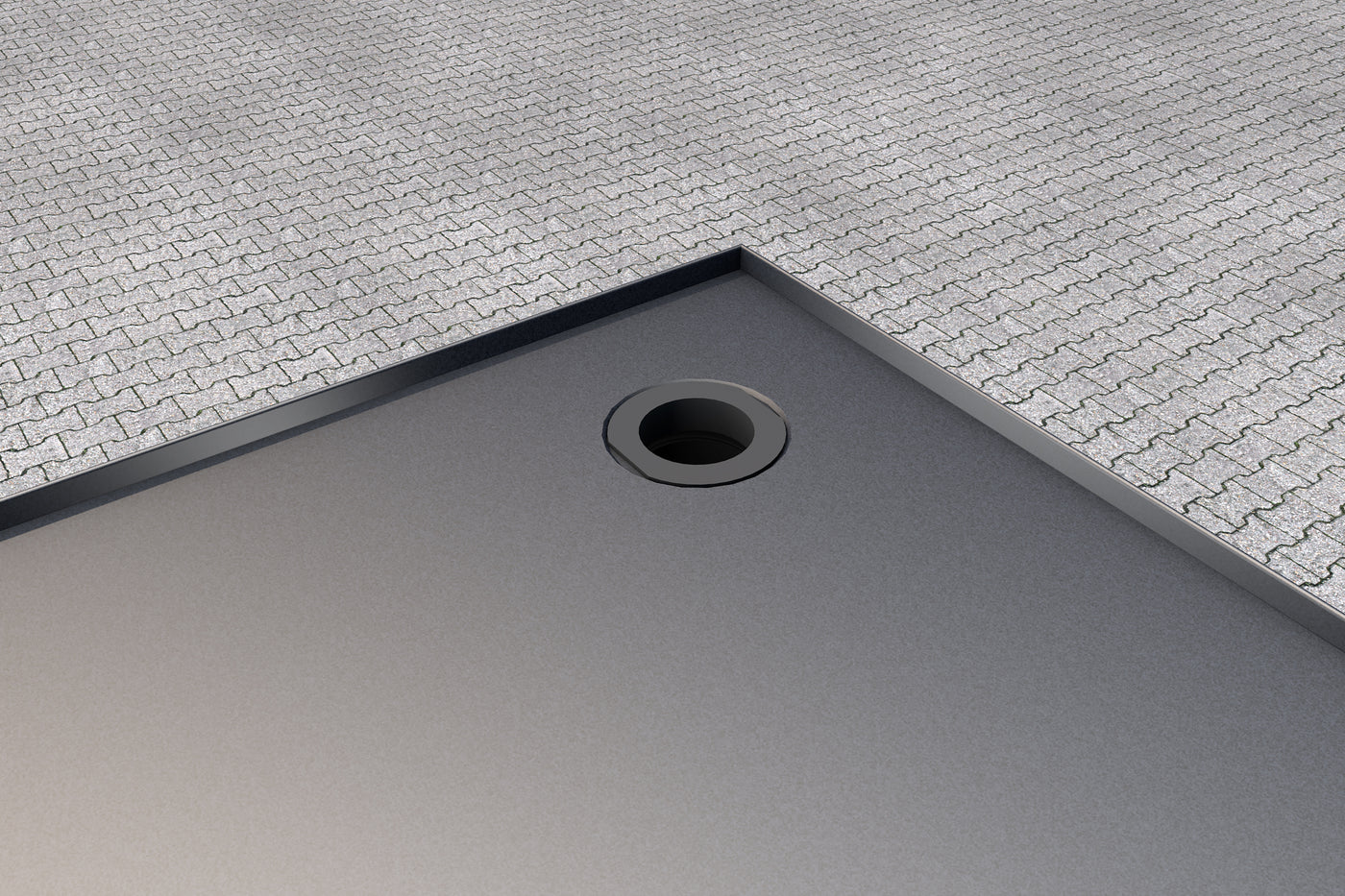 Rechteckvordach BS Plus mit Pfosten in Anthrazit