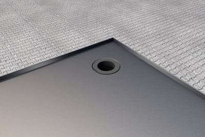 Rechteckvordach BS Plus mit Pfosten in Anthrazit