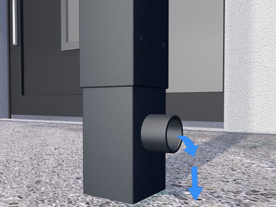 Rechteckvordach BS Plus mit Pfosten in Anthrazit