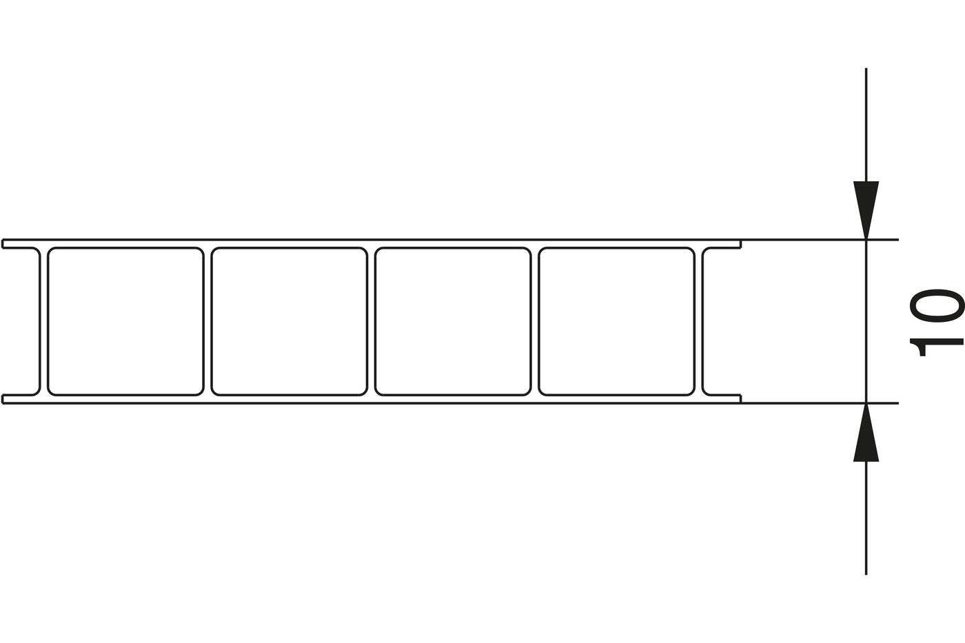 10 mm Lexan Polycarbonat Hohlkammerplatten in klar
