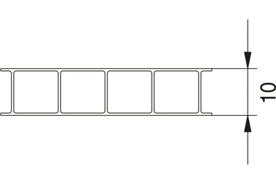 10 mm Lexan Polycarbonat Hohlkammerplatten in klar
