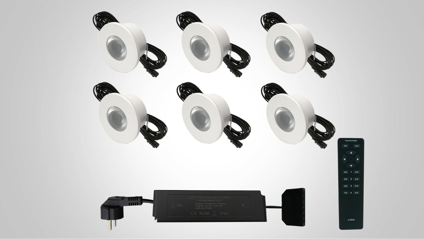FLEX SLIM-KOMPLETTSET (1-4 ZONEN) ALUMINIUM-SILBER ODER WEIß