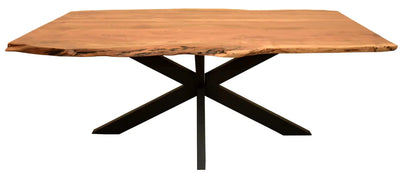 Baumkantentisch Catania Akazie Cross Gestell 160 x 90 cm