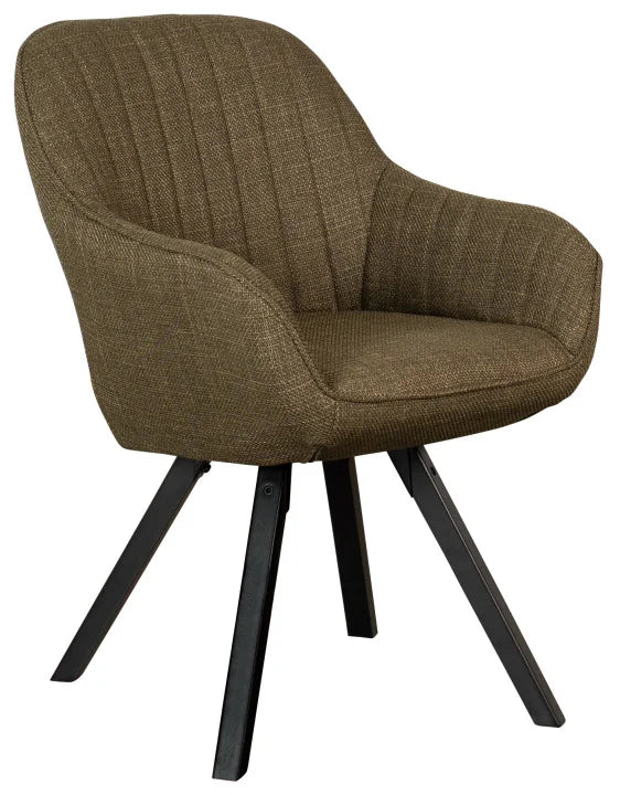 Esszimmer Set Matera green & Tisch Catania Gestell Cross 160 x 90 cm