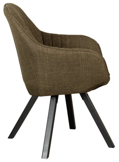 Esszimmer Set Matera green & Tisch Catania Gestell Cross 160 x 90 cm