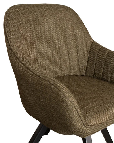 Esszimmer Set Matera green & Tisch Catania Gestell Cross 160 x 90 cm