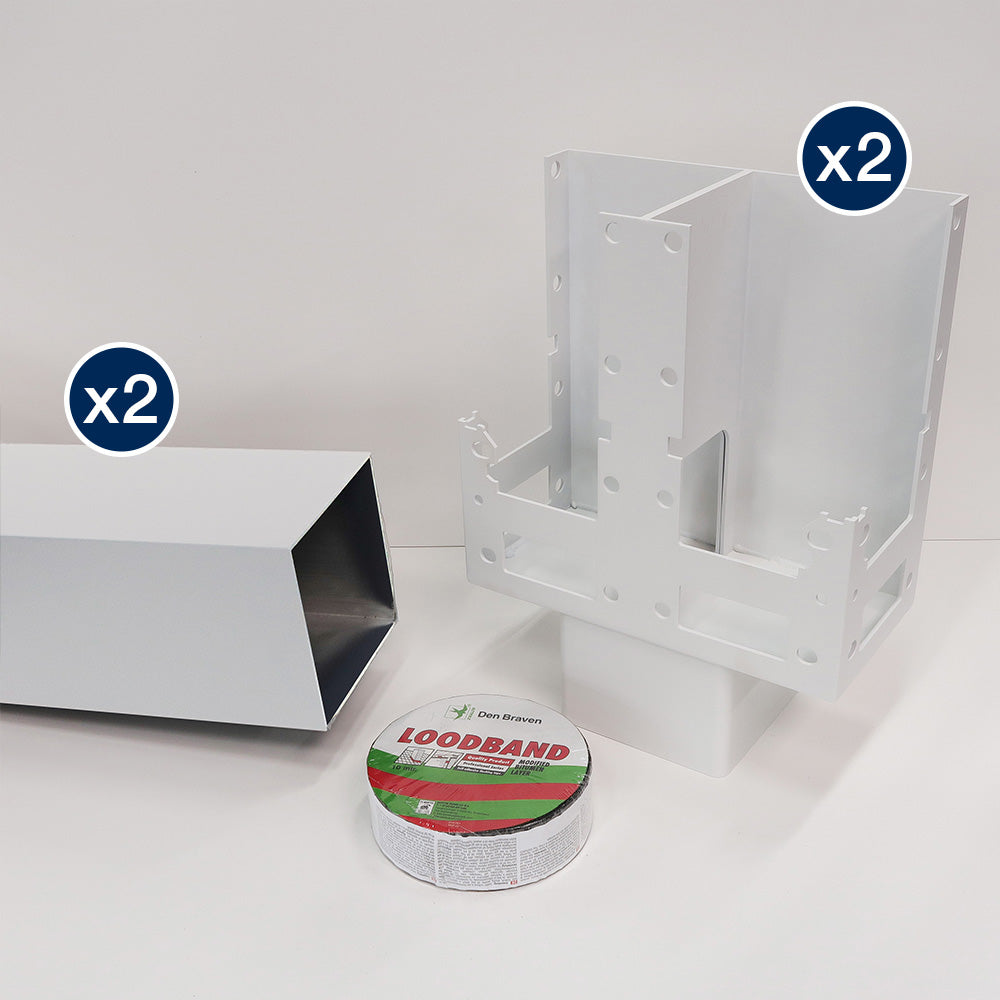 Kopplungsset für 2 Freistehende Systeme PPA Anthrazit, Weiß & Schwarz