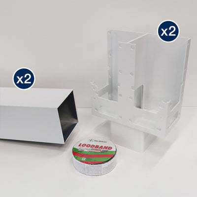 Kopplungsset für 2 Freistehende Systeme PPA Anthrazit, Weiß & Schwarz