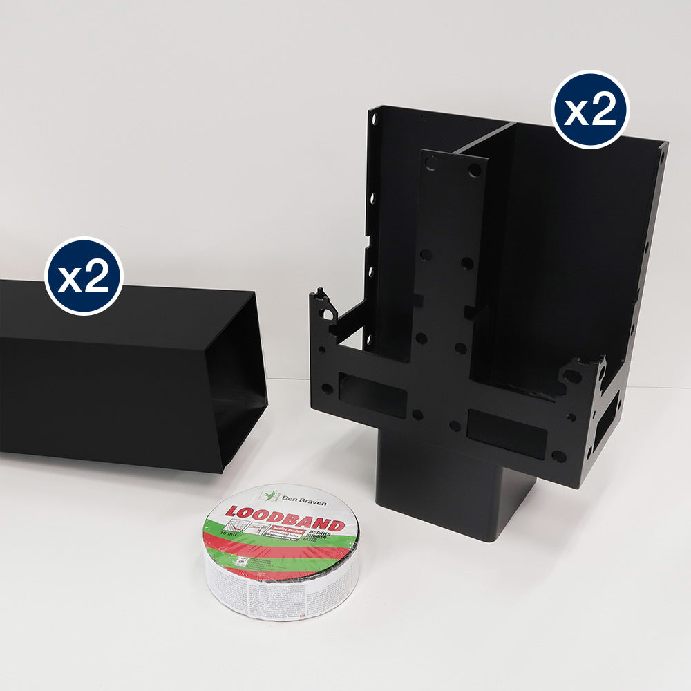 Kopplungsset für 2 Freistehende Systeme PPA Anthrazit, Weiß & Schwarz