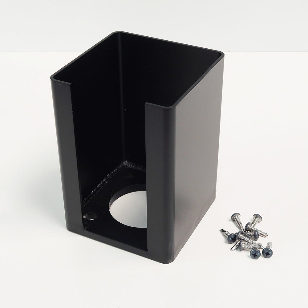 Montagefuß 150x150 Schwarz + Schrauben in Anthrazit, Weiß oder Schwarz