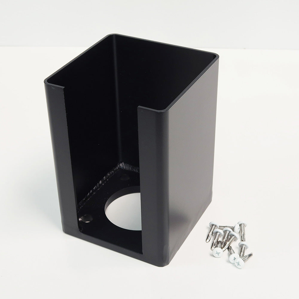 Montagefuß 150x150 Schwarz + Schrauben in Anthrazit, Weiß oder Schwarz