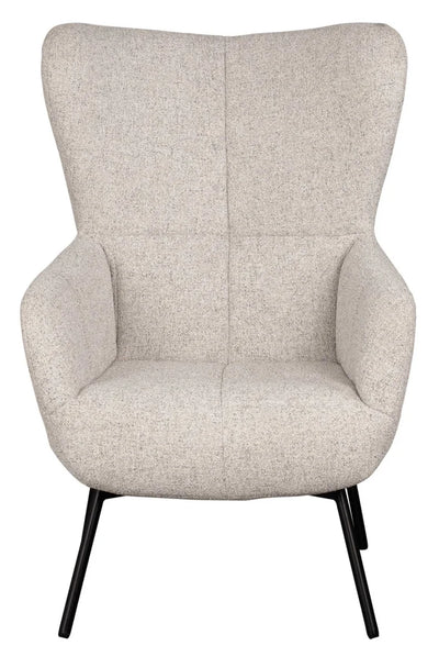 Ohrensessel Sava Beige inkl. Fußhocker