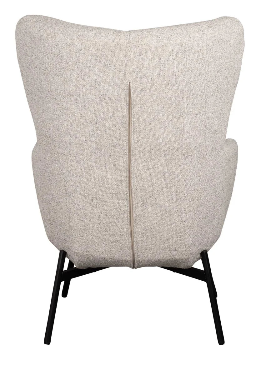 Ohrensessel Sava Beige inkl. Fußhocker