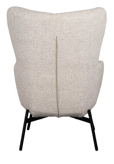 Ohrensessel Sava Beige inkl. Fußhocker