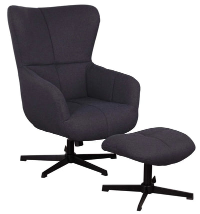 Ohrensessel Sava deep blue inkl. Fußhocker