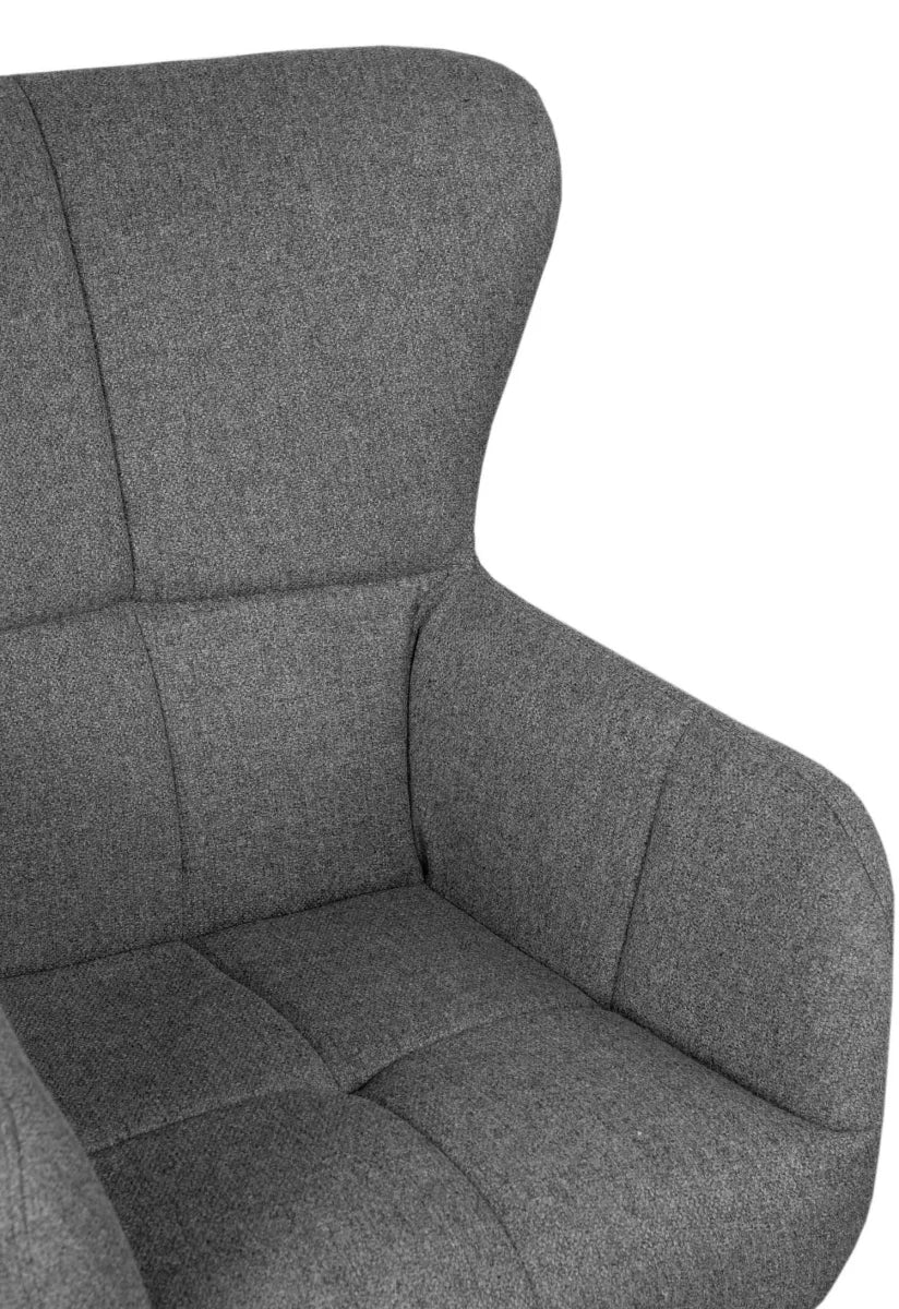 Ohrensessel Sava Salt & Pepper inkl. Fußhocker