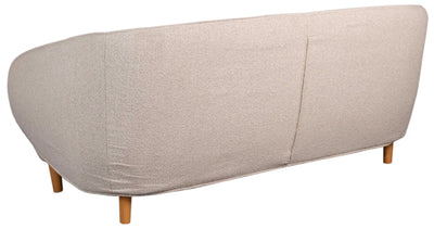 Sofa Alezio Dreisitzer beige inkl. Knuffelkissen