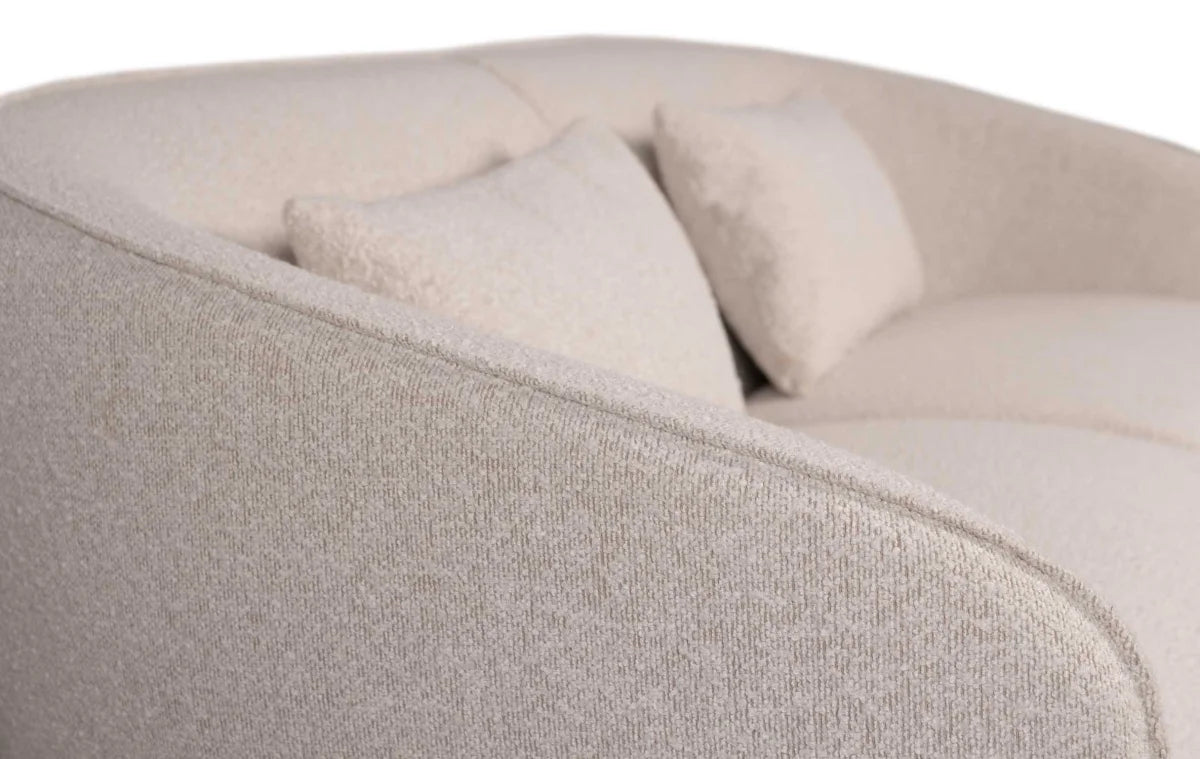 Sofa Alezio Dreisitzer beige inkl. Knuffelkissen
