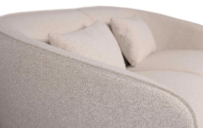 Sofa Alezio Dreisitzer beige inkl. Knuffelkissen