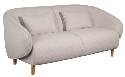 Sofa Alezio Dreisitzer beige inkl. Knuffelkissen