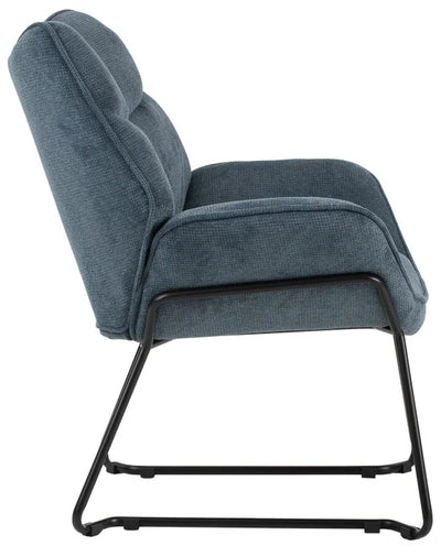 Wohnzimmer Set Aliano blau & Beistelltisch Materos