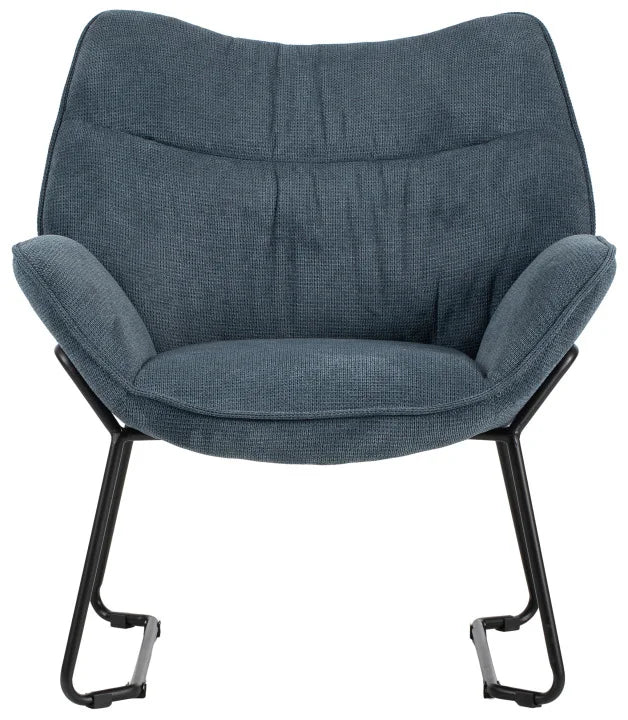 Wohnzimmer Set Aliano blau & Beistelltisch Materos