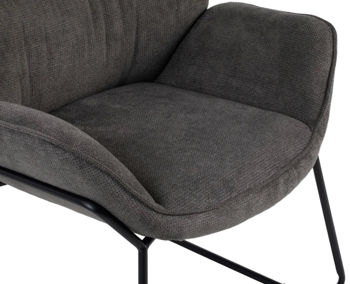 Wohnzimmer Set Aliano dark grey & Beistelltisch Fermo 2er Set