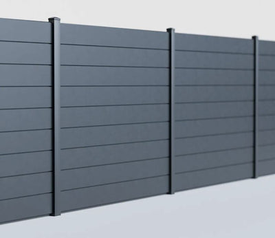 Aluminium Zaunelement 192 x 200 cm (HxB) Komplett-Set